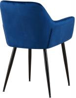 2er Set Esszimmerstuhl Emia Samt blau 