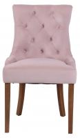 4er Set Esszimmerstühle Aberdeen Samt antik-hell pink