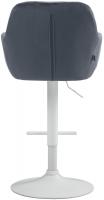 Barhocker Natoma Samt weiß dunkelgrau 