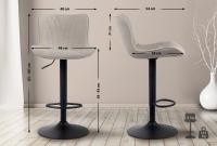 2er Set Barhocker Linus Stoff taupe 