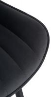 Stuhl Largo Samt schwarz 