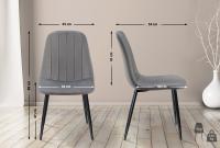 Esszimmerstuhl Baxter Samt dunkelgrau 