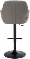 Barhocker Natoma Stoff schwarz taupe 