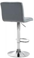 2er Set Barhocker Peru Samt chrom dunkelgrau 