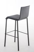 Barhocker Avola Leder Flach B78 grau 