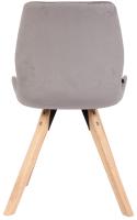 4er Set Stuhl Luna Samt grau 