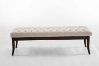 Sitzbank Ramses Stoff antik-dunkel 150 creme