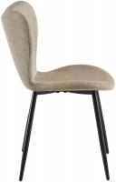 2er Set Esszimmerstuhl Maika Stoff taupe 
