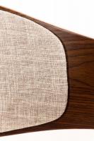 Besucherstuhl Kingston Stoff walnuss/creme 