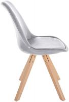 Stuhl Sofia Samt Square hellgrau 