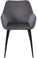 Esszimmerstuhl Vessa Samt dunkelgrau 