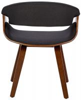 Esszimmerstuhl Foley Stoff walnuss/schwarz 