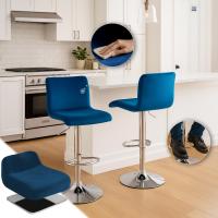 Barhocker Hover Samt C blau 