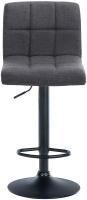 2er Set Barhocker Calma Stoff schwarz hellgrau 