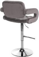 Barhocker Dublin Samt chrom grau 