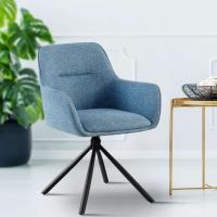 2er Set Stuhl Tipton Stoff blau 