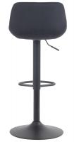 2er Set Barhocker Loft Samt schwarz 