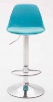 2er Set Barhocker Kiel Kunststoff chrom blau 