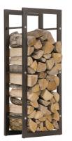 Kaminholzständer Keri 25x40x100 schwarz-matt