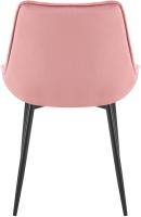 2er Set Esszimmerstuhl Wallace Samt rosa 