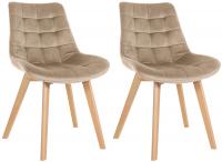 2er Set Stühle Brook Samt braun