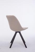 Besucherstuhl Troyes Stoff Rund walnuss (eiche) creme 