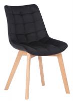 2er Set Esszimmerstühle Passaic Samt schwarz 