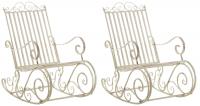 2er Set Schaukelstühle Smilla antik-creme