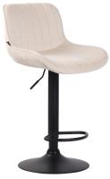 2er Set Barhocker Lentini Samt schwarz creme 