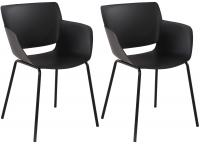 2er Set Stuhl Alpena schwarz 