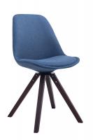 Besucherstuhl Troyes Stoff Square walnuss (eiche) blau