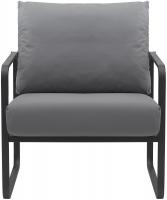 Lounger Manea Kunstleder grau 