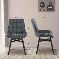 Stuhl Colby Stoff dunkelgrau 