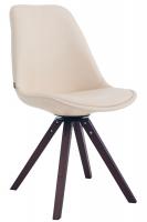 Besucherstuhl Calais square walnuss (eiche) creme