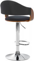 2er Set Barhocker Nilse Stoff chrom walnuss/schwarz 
