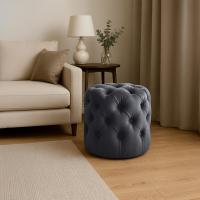 Sitzhocker Drancy Samt M dunkelgrau 