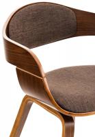 2er Set Stühle Kingston Stoff walnuss/braun 
