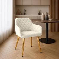 2er Set Esszimmerstuhl Monett Samt G creme