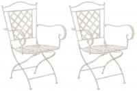 2er Set Stühle Adara antik-creme