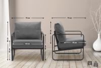 Lounger Manea Stoff dunkelgrau 