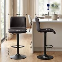2er Set Barhocker Henchy Kunstleder schwarz 2er Set Barhocker Henchy Kunstleder schwarz