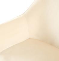 2er Set Esszimmerstuhl Vessa Samt creme 