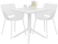 Gartenmöbel-Set Lirra mit 2 Stühlen weiß Gartenmöbel-Set Lirra mit 2 Stühlen weiß
