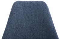 Stuhl Pegleg Stoff Square schwarz blau