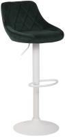 Barhocker Lazio Samt weiß dunkelgrün