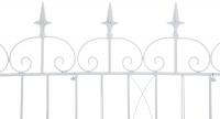 4er Set Gartenzäune Mangold weiß 