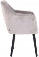 Esszimmerstuhl Utrecht Samt schwarz (eiche) grau 