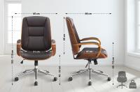 Bürostuhl Yankton walnuss/braun 