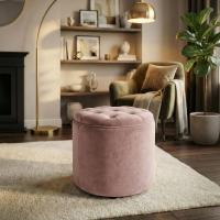 Sitzhocker Pantin Samt rosa 