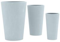 3er Set Pflanzkübel 4 grau 